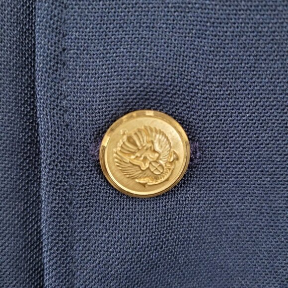 Trophy Club Navy 2 Gold Button Single Vented Notch Blazer Sport Coat 43R - Picture 11 of 15